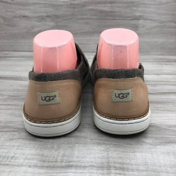 Ugg Shoes Womens 9.5 Adley Gray Suede Slip On Sneakers - Picture 9 of 11
